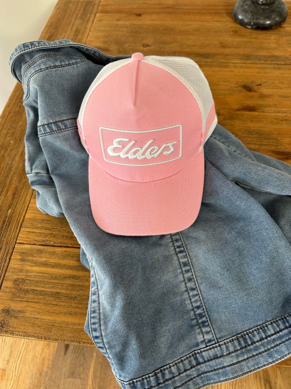 Pink Mesh-Back Ladies Trucker Hat